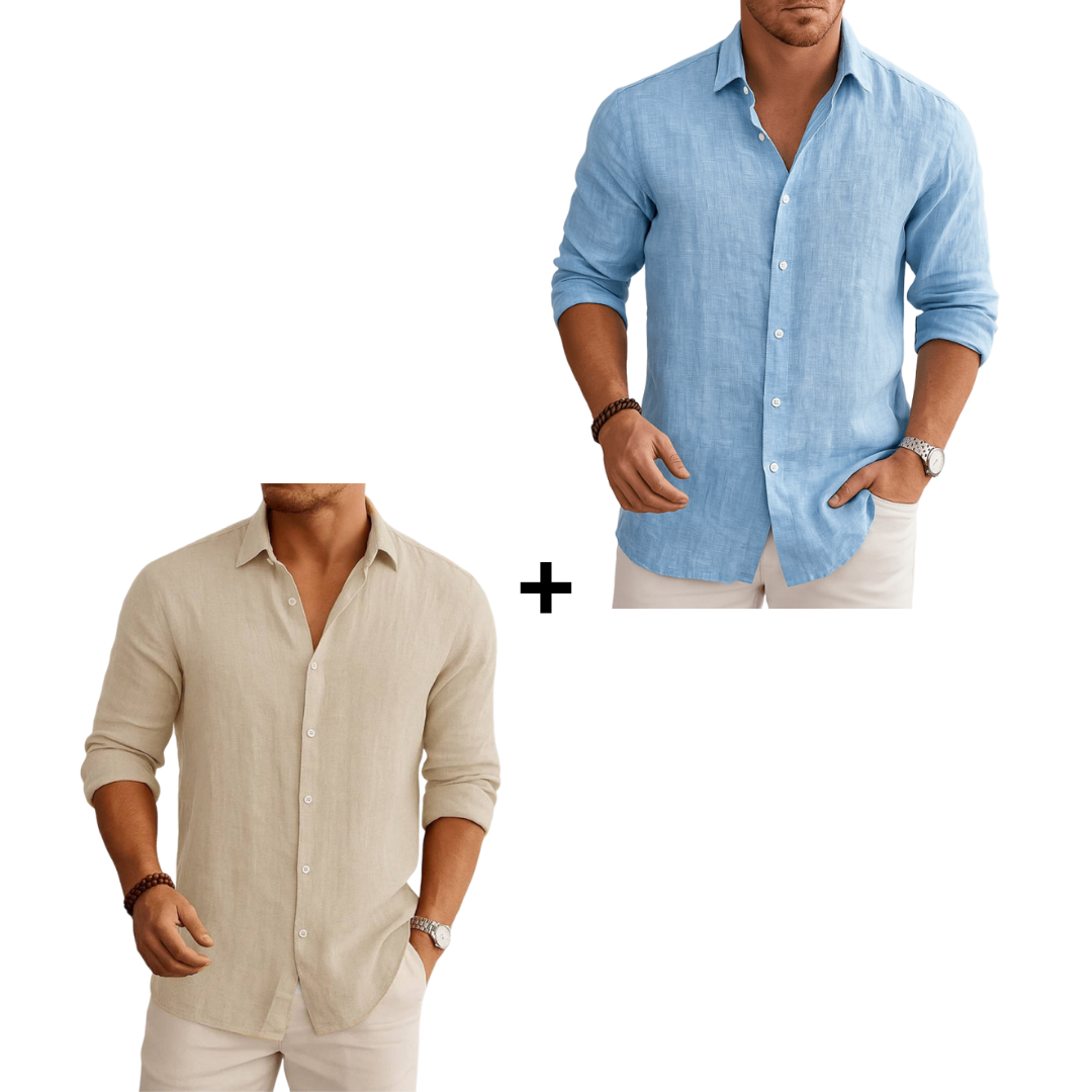 Camisa Hombre Corte Clásico Lino Premium - Edición Limitada - [2x1] ¡Agrega 2 Y Paga Solo 1! [REMATE PAPÁ]