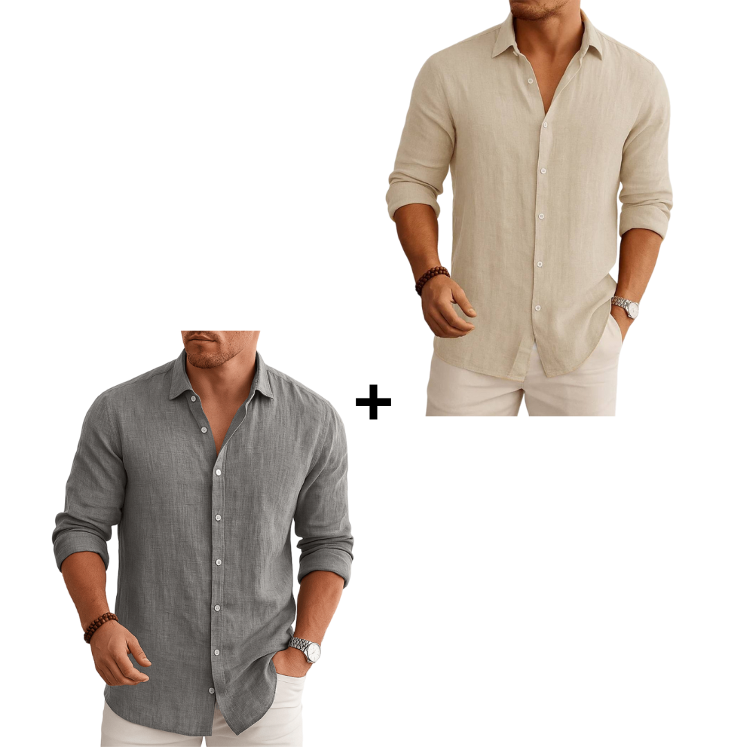 Camisa Hombre Corte Clásico Lino Premium - Edición Limitada - [2x1] ¡Agrega 2 Y Paga Solo 1! [REMATE PAPÁ]