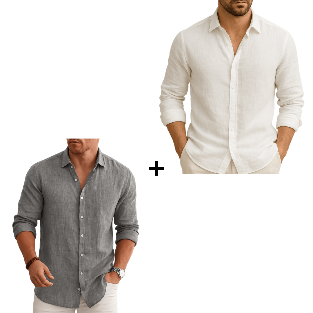 Camisa Hombre Corte Clásico Lino Premium - Edición Limitada - [2x1] ¡Agrega 2 Y Paga Solo 1! [REMATE PAPÁ]