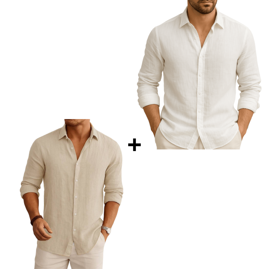 Camisa Hombre Corte Clásico Lino Premium - Edición Limitada - [2x1] ¡Agrega 2 Y Paga Solo 1! [REMATE PAPÁ]