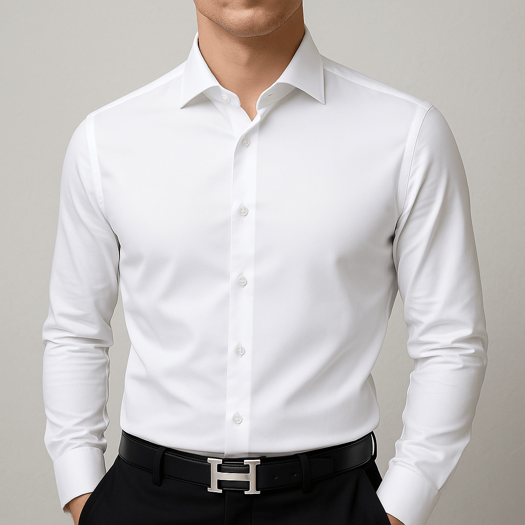 Camisa De Vestir Hombre – Slim Fit Cuello Cuadrado y Manga Larga - Montserrat